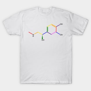 Adrenaline Rainbow Molecule Chemistry T-Shirt